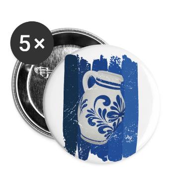 Hessian Äppler, cider - Buttons small 1''/25 mm (5-pack) - white - Front
