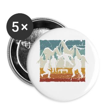 Roundnet, nature merveilleuse - Lot de 5 petits badges (25 mm) - blanc - Devant
