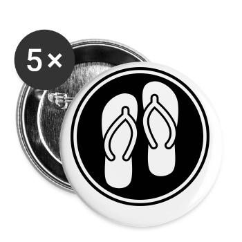 Flip-flops icon - Buttons small 1''/25 mm (5-pack) - white - Front