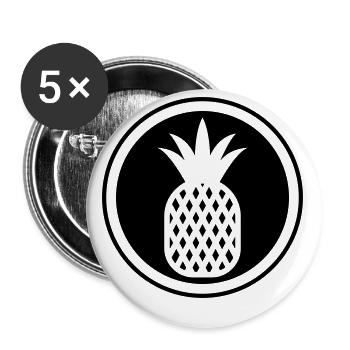 pineapple fruit - Buttons small 1''/25 mm (5-pack) - white - Front