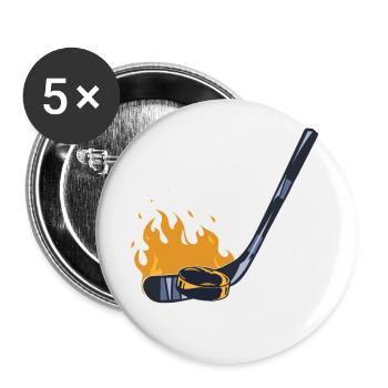 Je battrais cela pour les joueurs de hockey et les partisans - Lot de 5 petits badges (25 mm) - blanc - Devant