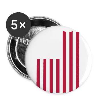 Patriotic Airplane American Pilot Airplane - Buttons small 1''/25 mm (5-pack) - white - Front