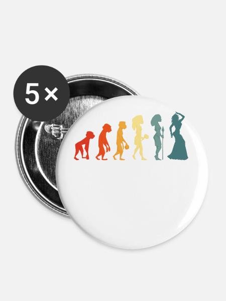 Bauchtanz-evolution Für Bauchtänzerin - Buttons klein 25 mm (5er Pack) - Weiß