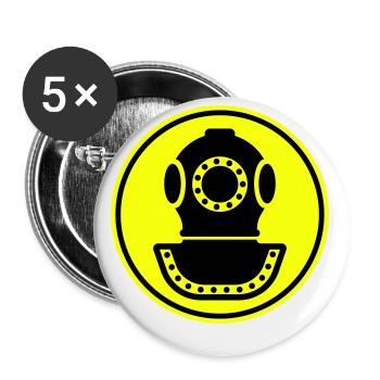 apnea diving helmet - Buttons small 1''/25 mm (5-pack) - white - Front