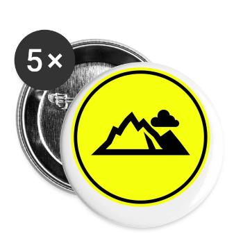 Berge Mountains Silhouette - Buttons small 1''/25 mm (5-pack) - white - Front