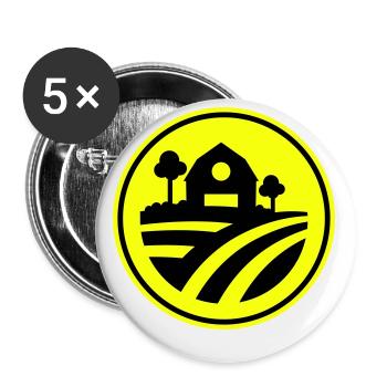 Icône Farm Harvest - Lot de 5 petits badges (25 mm) - blanc - Devant