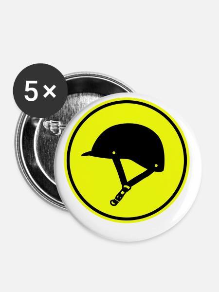 Reiterhut icon - Buttons klein 25 mm (5er Pack) - Weiß