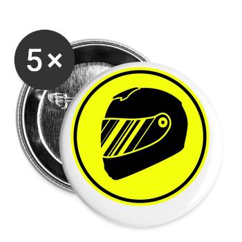 Racer helm racing - Buttons small 1''/25 mm (5-pack) - white - Front