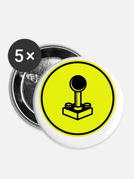 Joystick Gamer - Buttons klein 25 mm (5er Pack) - Weiß