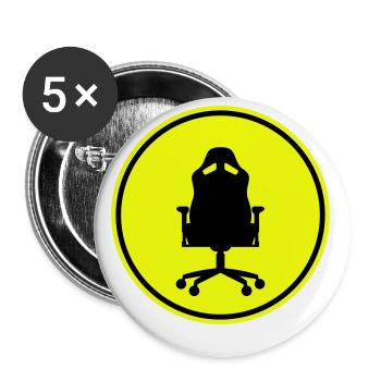 Gamer chair gaming - Buttons small 1''/25 mm (5-pack) - white - Front