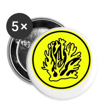 Coral Ocean - Buttons small 1''/25 mm (5-pack) - white - Front