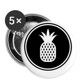 pineapple fruit - Buttons small 1''/25 mm (5-pack) - white - Front