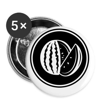 Melon fruit - Buttons small 1''/25 mm (5-pack) - white - Front
