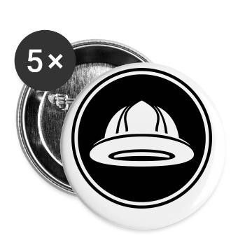 Firefighter's helmet - Buttons small 1''/25 mm (5-pack) - white - Front