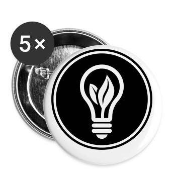 Light bulb icon - Buttons small 1''/25 mm (5-pack) - white - Front