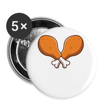 Schöne Beine Thanksgiving Herbstsaison - Buttons klein 25 mm (5er Pack) - Weiß - Vorne