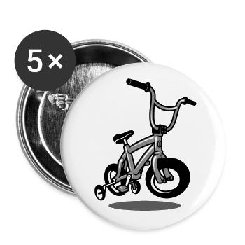 Kids BMX Bike - Buttons small 1''/25 mm (5-pack) - white - Front