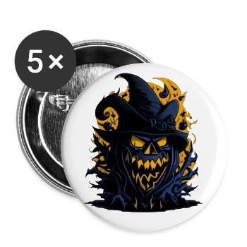 Haunted Tree - Buttons small 1''/25 mm (5-pack) - white - Front