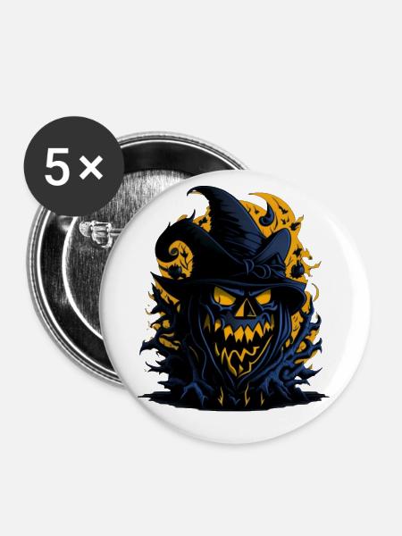 Spukbaum - Buttons klein 25 mm (5er Pack) - Weiß