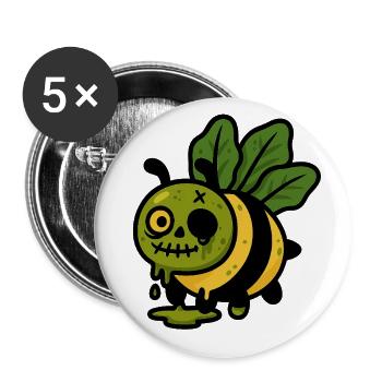 Nekrobee - Lot de 5 petits badges (25 mm) - blanc - Devant