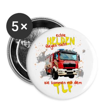 Fire engine Fire engine Fire engine - Buttons small 1''/25 mm (5-pack) - white - Front