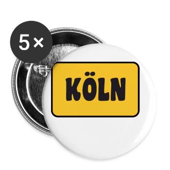 Köln - Buttons klein 25 mm (5er Pack) - Weiß - Vorne