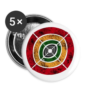 reggae africa sign big - Buttons small 1''/25 mm (5-pack) - white - Front