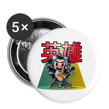 Guitar Hero - Buttons small 1''/25 mm (5-pack) - white - Front