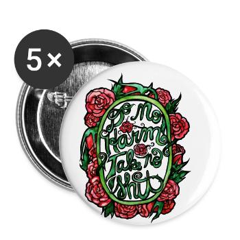 Do no Harm take no SH - Buttons small 1''/25 mm (5-pack) - white - Front