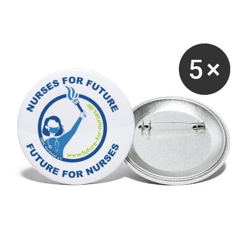 NURSES FOR FUTURE : FUTURE FOR NURSES (blau&grün) - Buttons klein 25 mm (5er Pack)