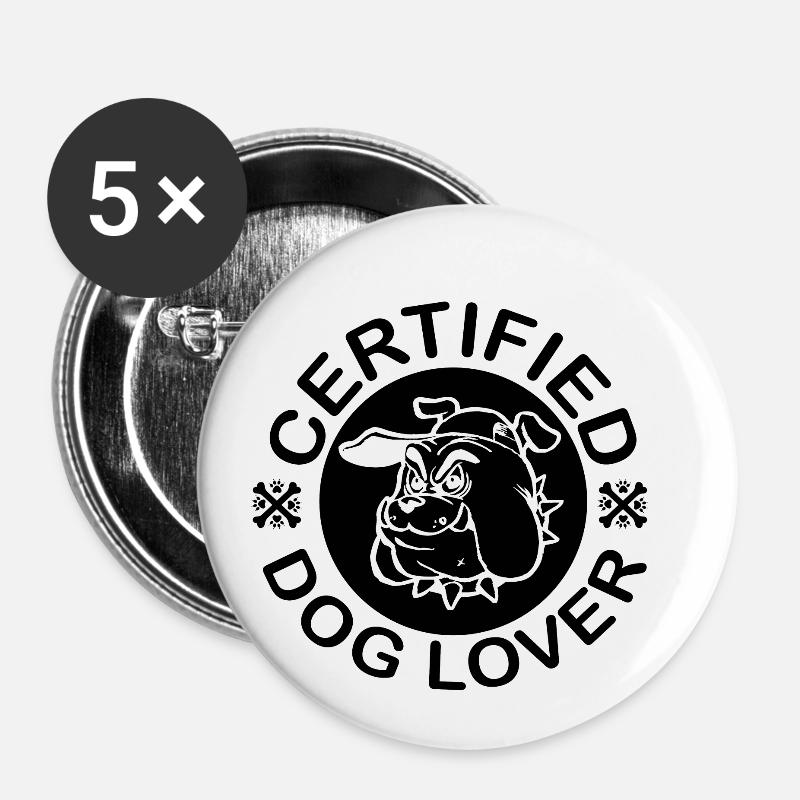 CertifiedDog - Buttons small 1''/25 mm (5-pack) - white