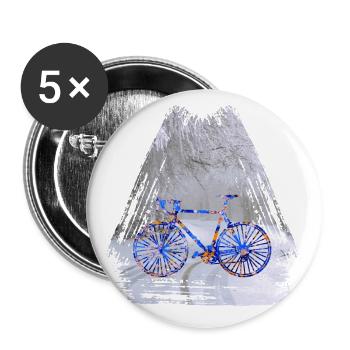 fahrrad winter e 112 - Buttons klein 25 mm (5er Pack) - Weiß - Vorne