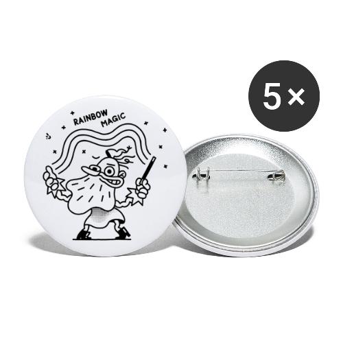 WIZARD rainbow magic bw - Buttons klein 25 mm (5er Pack)