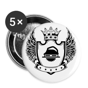 Handkreissäge Symbol wappen - Buttons klein 25 mm (5er Pack) - Weiß - Vorne