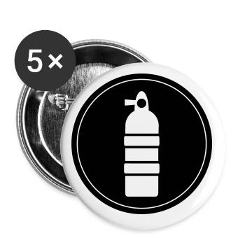 Oxygen Diving Circle - Buttons small 1''/25 mm (5-pack) - white - Front