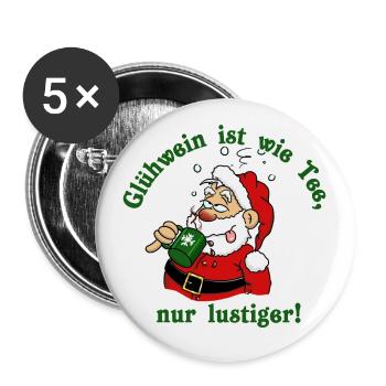 GlühweinTee2 1 - Buttons klein 25 mm (5er Pack) - Weiß - Vorne