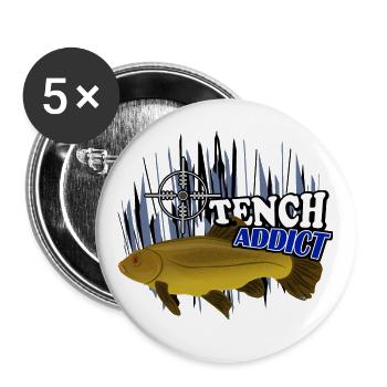 Schleie - Buttons klein 25 mm (5er Pack) - Weiß - Vorne