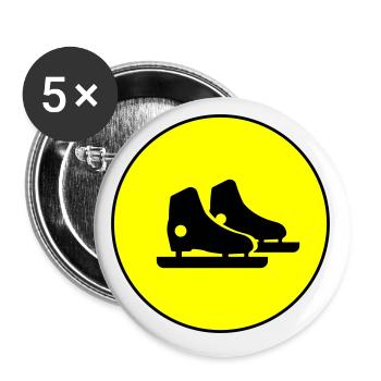 Figure Skating Skates - Buttons small 1''/25 mm (5-pack) - white - Front