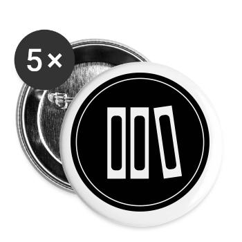 Lire des livres - Lot de 5 petits badges (25 mm) - blanc - Devant
