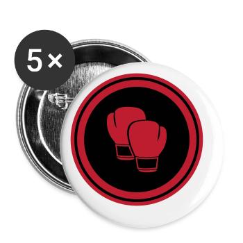 Boxhandschuhe - Buttons klein 25 mm (5er Pack) - Weiß - Vorne