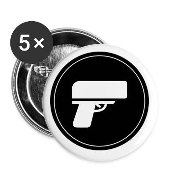 Cercle de pluie d’argent d’armes à feu - Lot de 5 petits badges (25 mm) - blanc - Devant