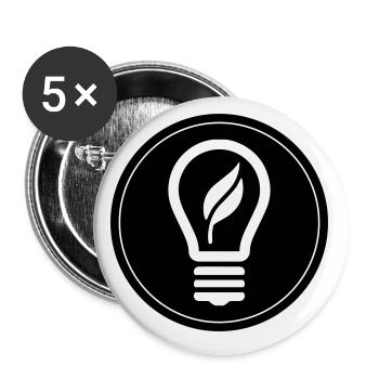 Light bulb icon - Buttons small 1''/25 mm (5-pack) - white - Front