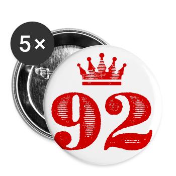 92 Number crown - Buttons small 1''/25 mm (5-pack) - white - Front