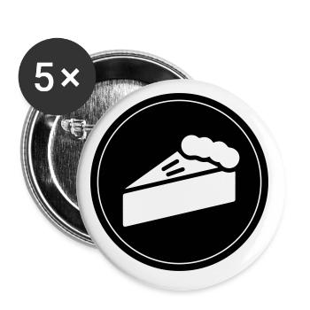 Cake apple pie pastry chef - Buttons small 1''/25 mm (5-pack) - white - Front