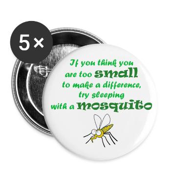 Changer les choses - moustiques - humour - Lot de 5 petits badges (25 mm) - blanc - Devant