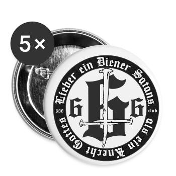 Mieux vaut un serviteur de Satan qu’un serviteur de Dieu - Lot de 5 petits badges (25 mm) - blanc - Devant