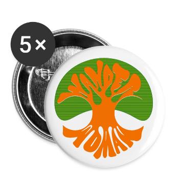 Wanderwoman - Wanderfrau - psychedelic 60s style - Buttons klein 25 mm (5er Pack) - Weiß - Vorne