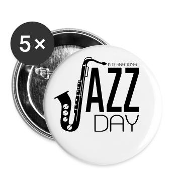 Jazz Music Improvisation Festival - Buttons small 1''/25 mm (5-pack) - white - Front