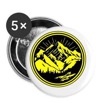Mountains Silhouette Landscape - Buttons small 1''/25 mm (5-pack) - white - Front