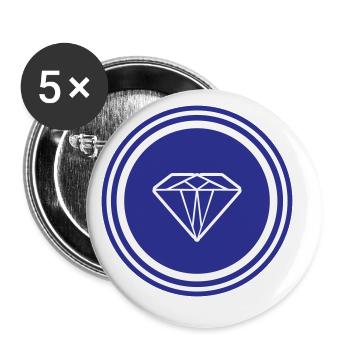 Diamond Symbol - Buttons small 1''/25 mm (5-pack) - white - Front
